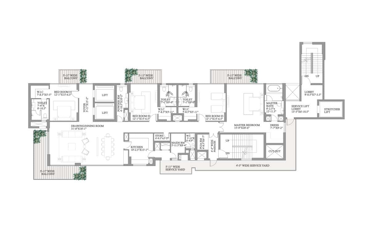Paras Quartier - Floor Plan 1