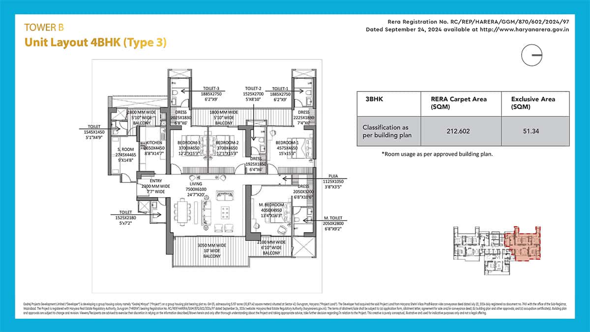 Godrej Miraya - Floor Plan 1
