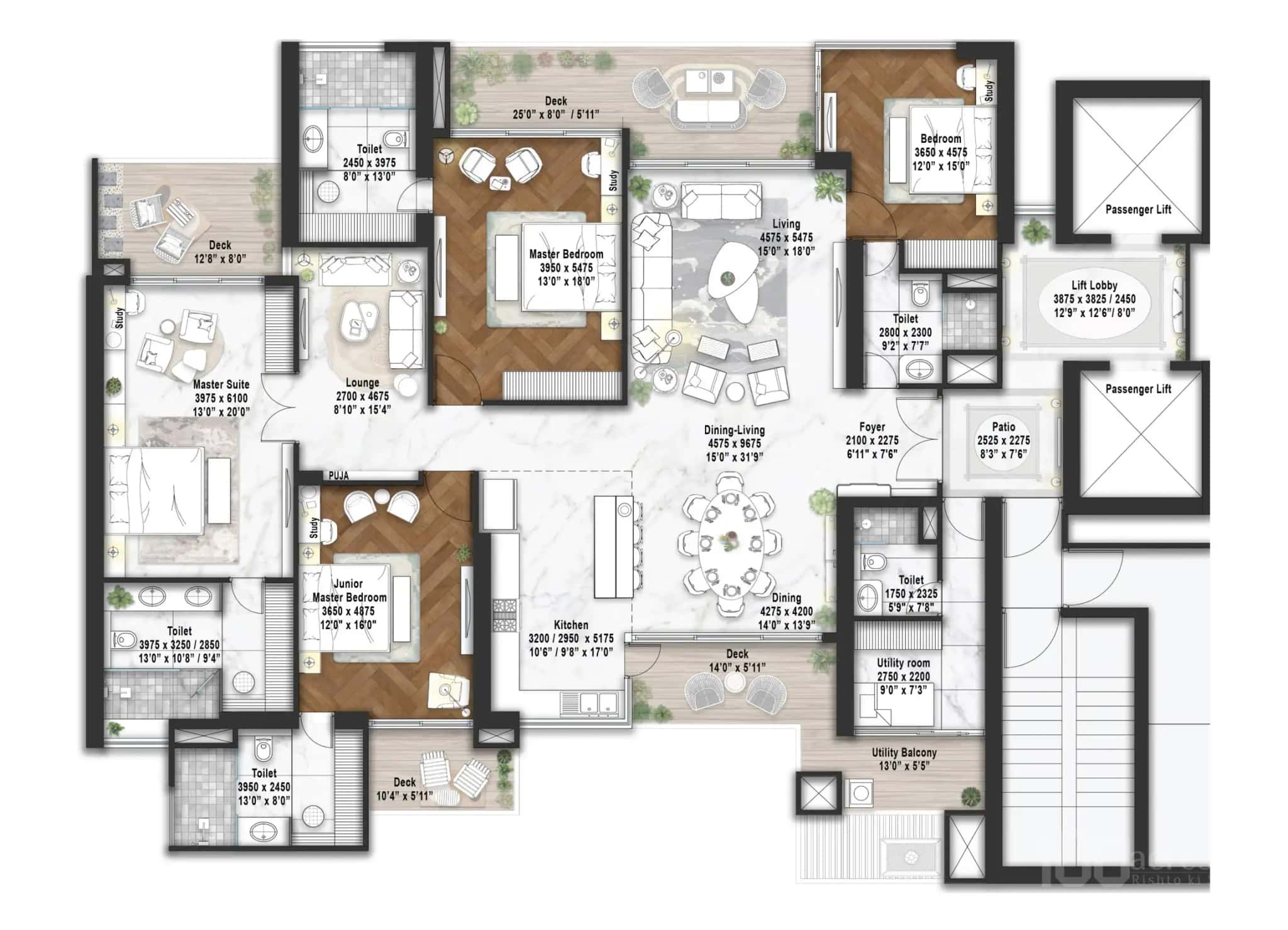 Elan The Statement - Floor Plan 1