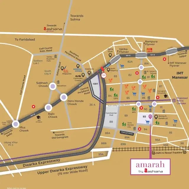 Ashiana Amarah Location Map