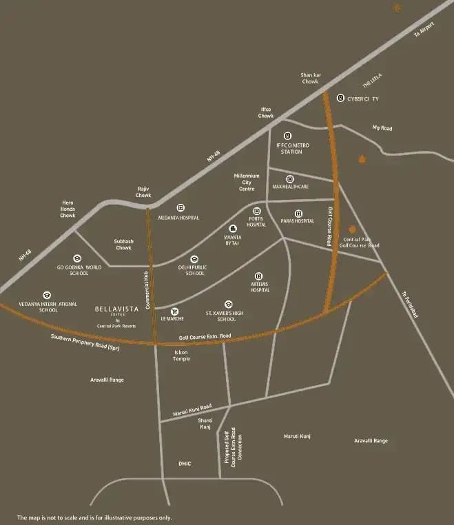 Central Park Belaperla Location Map