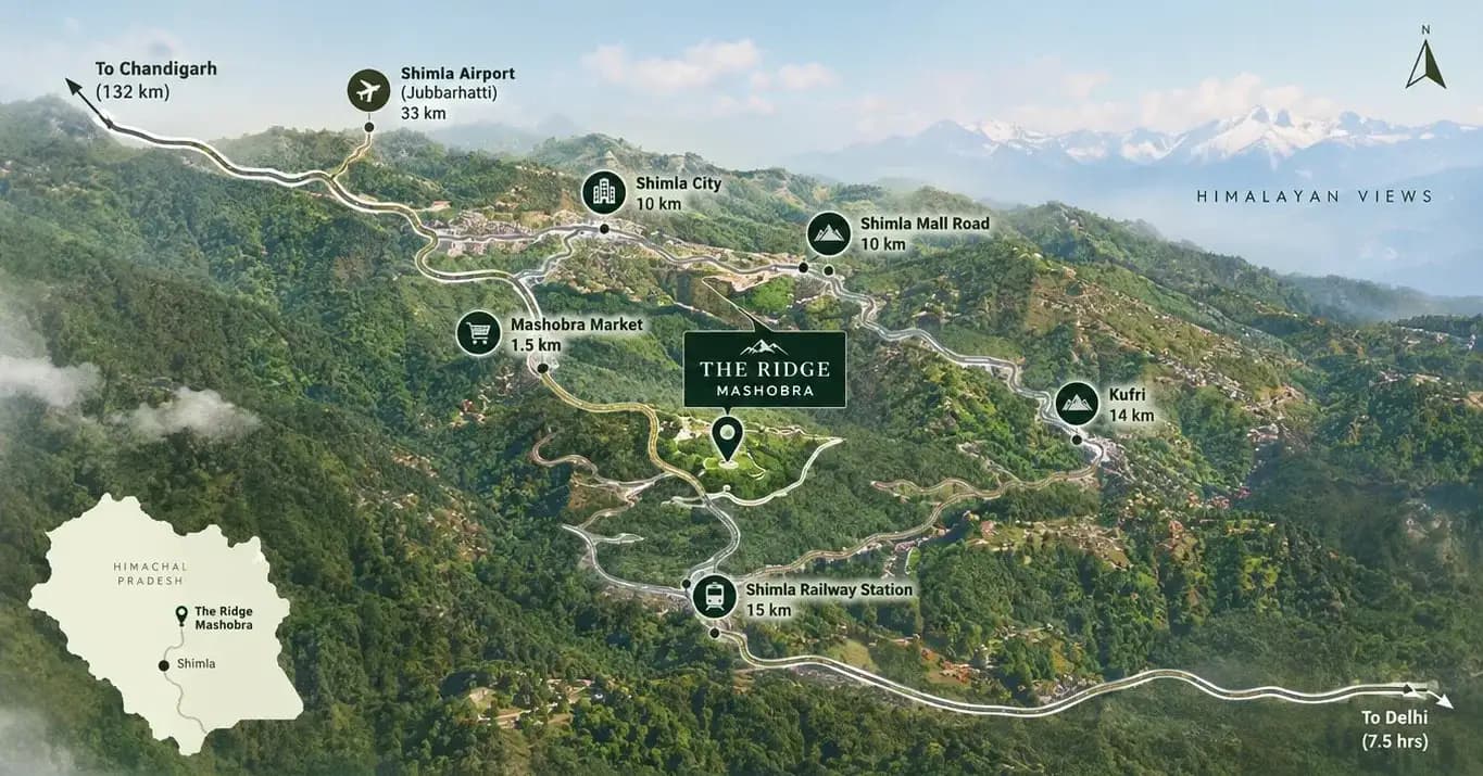 The Ridge Location Map