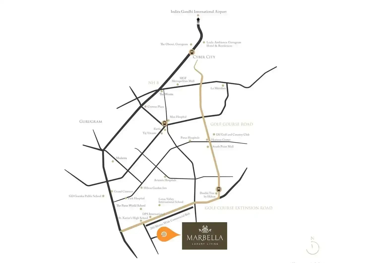 Emaar Marbella Location Map
