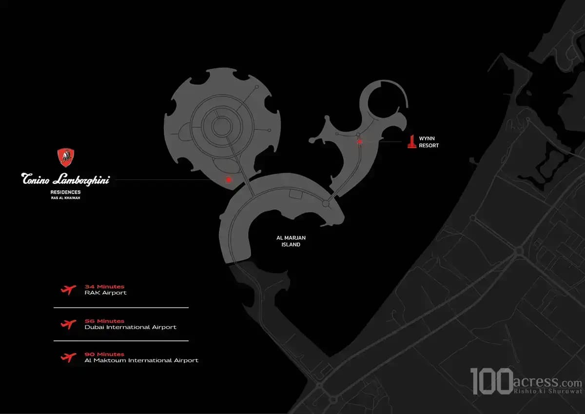 BNW Tonino Lamborghini Location Map
