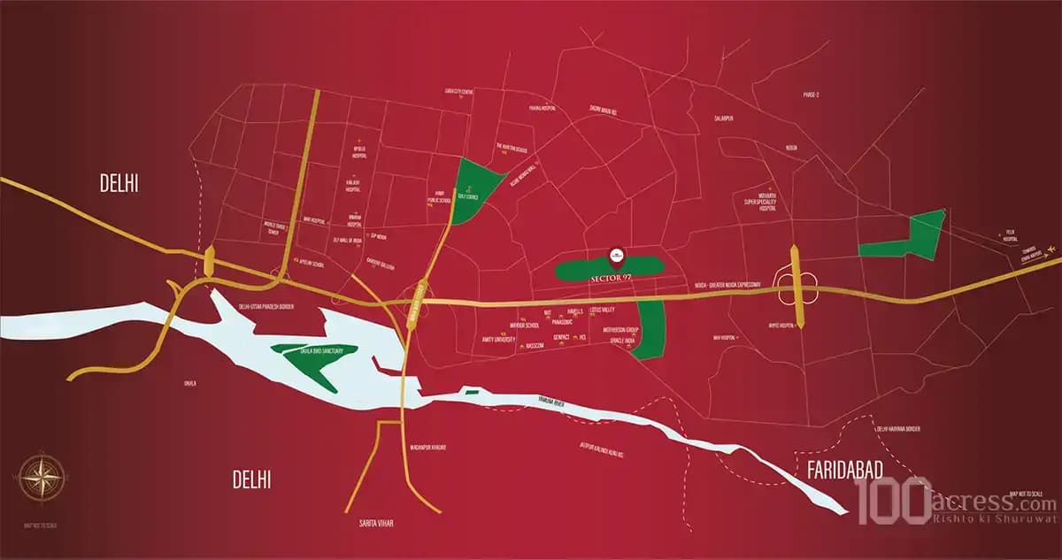 M3M Jacob Jewel Crest Avenue Location Map