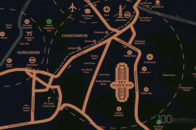 Risland Sky Mansion Location Map