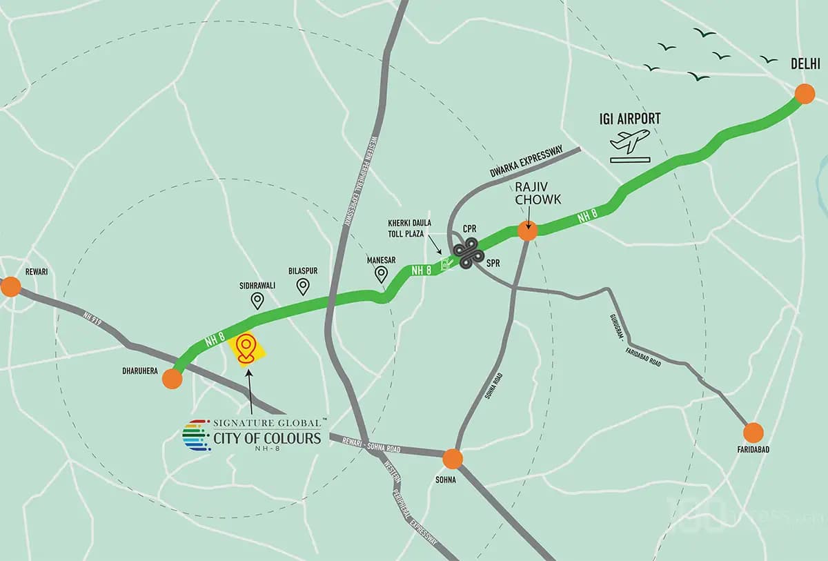 Signature City Of Colours Location Map