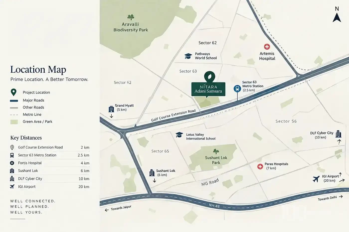 Nitara Adani Samsara Location Map