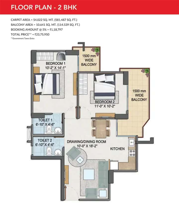 GLS Avenue 81 - Floor Plan 1