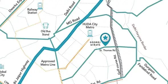 Godrej Miraya Location Map
