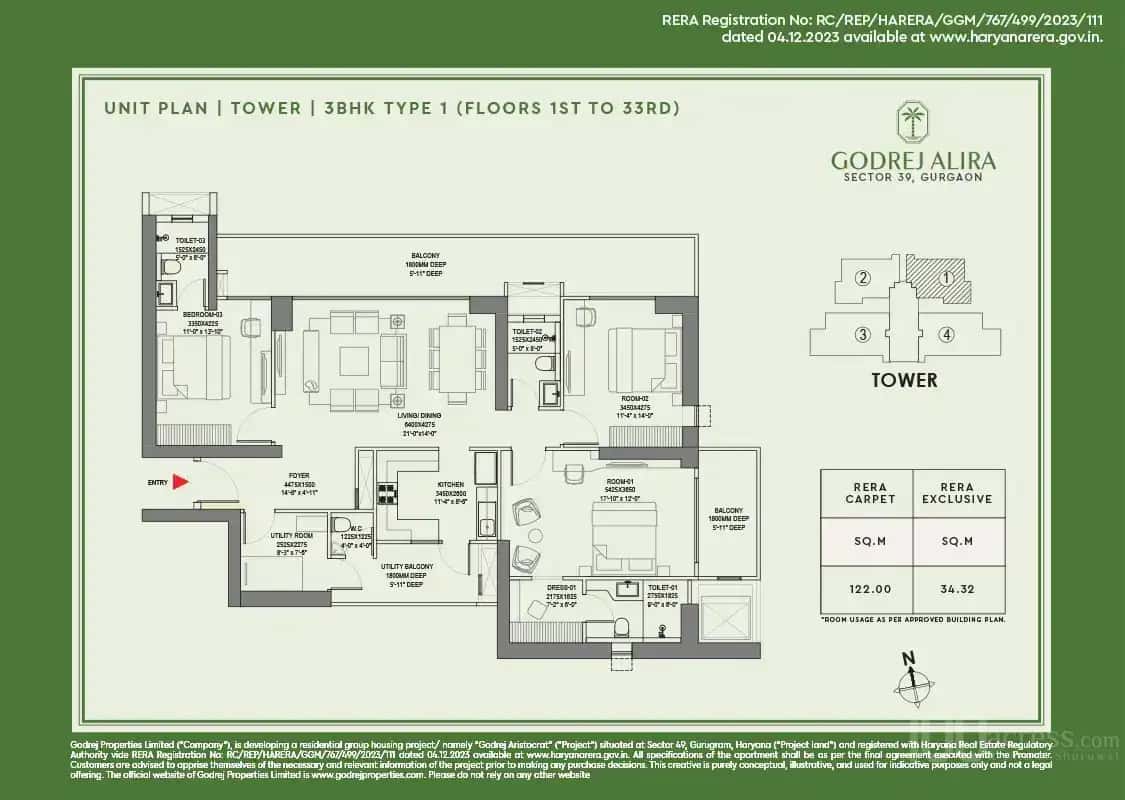Godrej Alira - Floor Plan 1